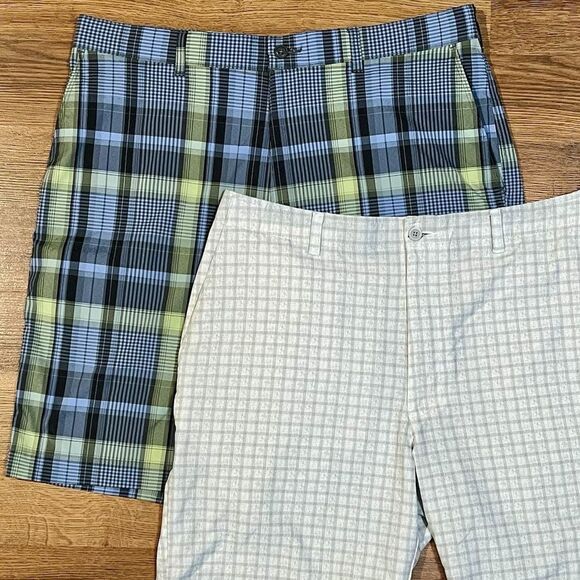 Jack Nicklaus Other - Jack Nicklaus PGA Tour Golf Shorts Mens Size 36 Casual Plaid Bundle LOT OF 2